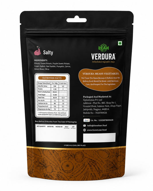 Verdura (Dehydrated Vegetable Chips – Himalayan salt Flavor)